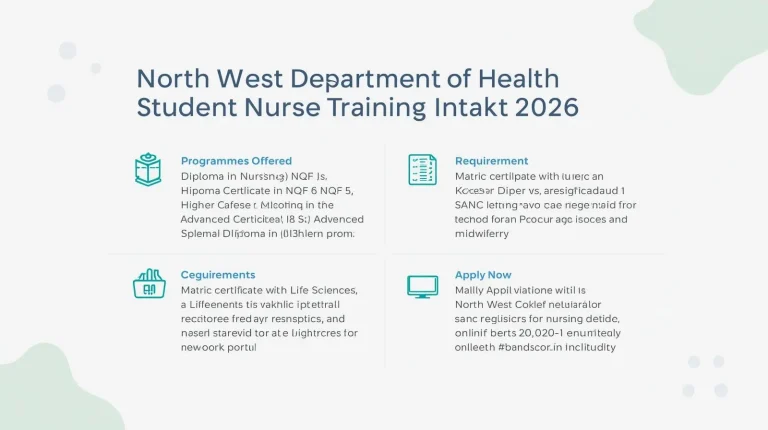 North West Department of Health Student Nurse Training Intake 2026 - How to Apply