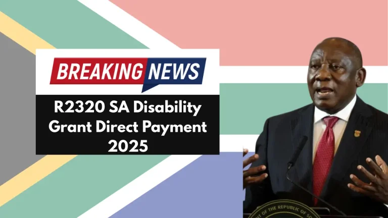 R2320 SA Disability Grant October 2025