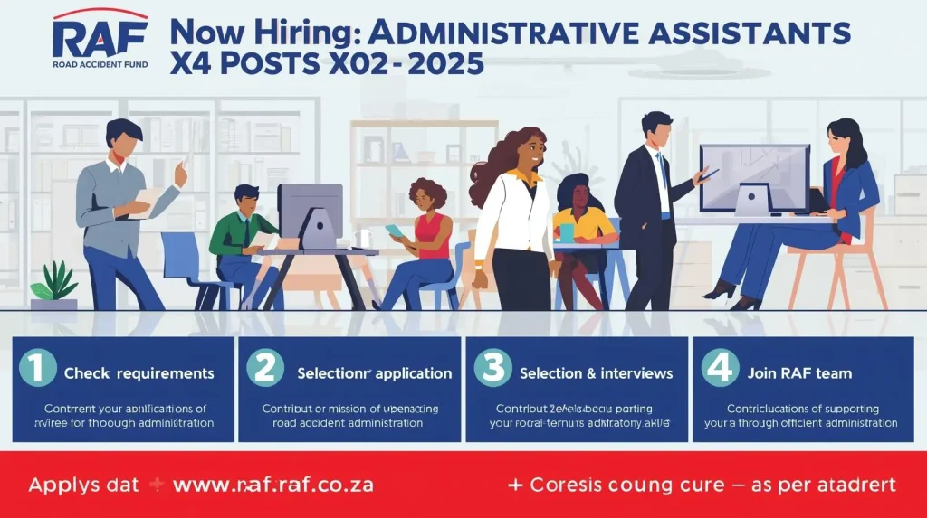 Road Accident Fund (RAF) Administrative Assistants (X4 Posts) 2025