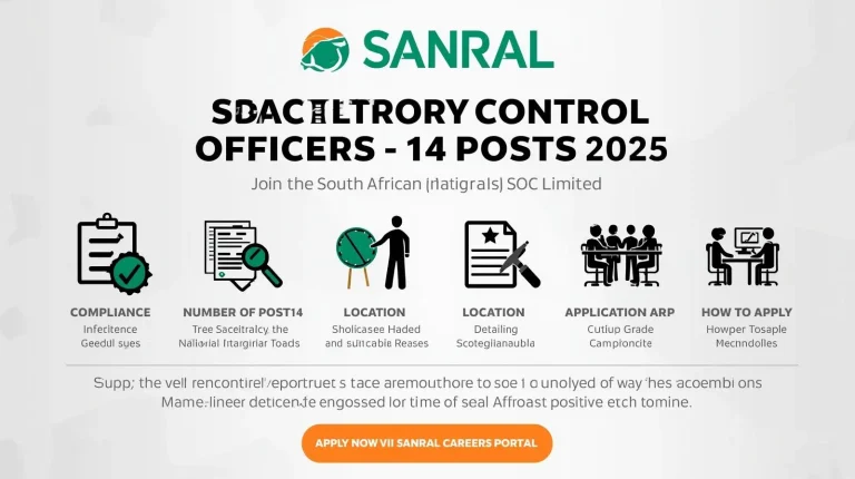 SANRAL Statutory Control Officers X14 Posts 2025