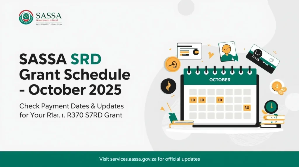 SASSA SRD Grant Schedule October 2025