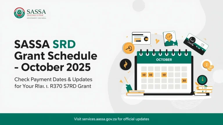 SASSA SRD Grant Schedule October 2025