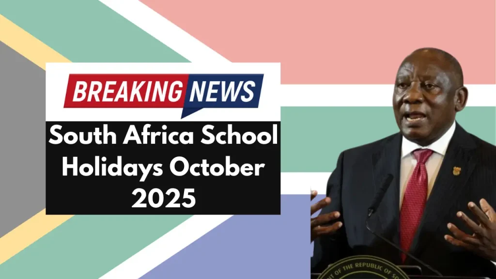 South Africa School Holidays October 2025