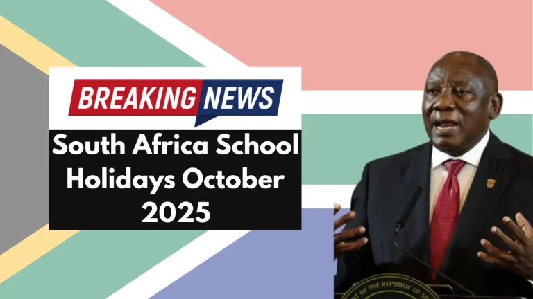 South Africa School Holidays October 2025