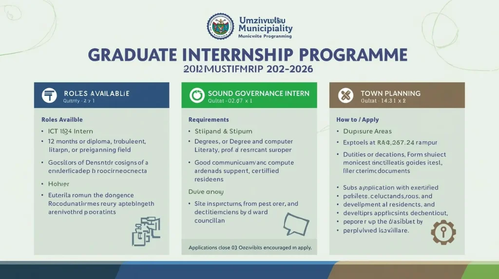 Umzimvubu Municipality Graduate Internship Programme 2025