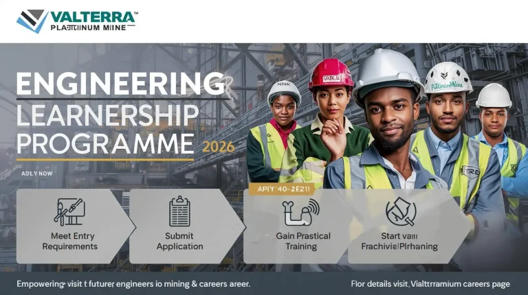 Valterra Platinum Mine Engineering Learnership Programme 2026 - How to Apply